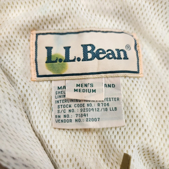 LL Bean Gore Tex Jacket Men M Mesh Lined Stowaway Hiking Packable Gorpcore Nylon - Picture 6 of 14